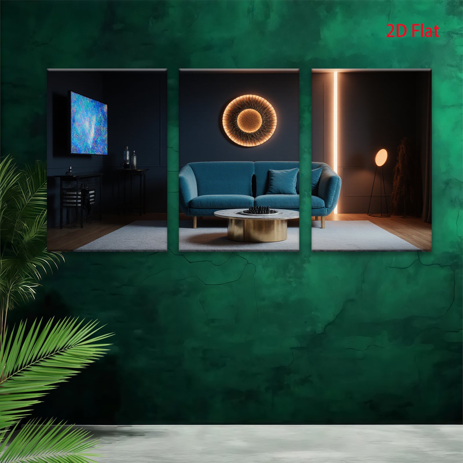 2D flat 1pc modern living room wall art abstract geometric circles cozy farmhouse decor gallery wrapped canvas prints for bedroom office home decoration trending now