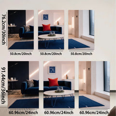 2D flat 1pc modern living room wall art blue abstract canvas prints for bedroom decor farmhouse gallery wrapped stretched prints ready to hang large size