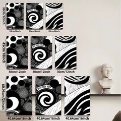 2D flat 1pc modern spiral galaxy wall art decor for living room bedroom office farmhouse gallery wrapped canvas prints timeless statement piece cozy vibes minimalist design