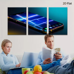2D flat 1pc modern tech glow phone wall art bedroom living room decor farmhouse minimalist abstract canvas prints trending now