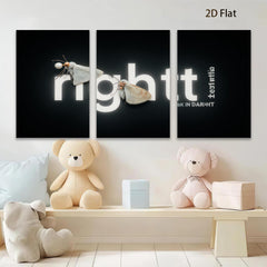 2D flat 1pc moth wall art canvas prints delicate insect botanical farmhouse living room bedroom decor gallery wrapped modern minimalist style cozy vibe