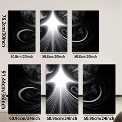 2D flat 1pc radiant cosmic burst abstract wall art for living room bedroom gallery wrapped canvas modern farmhouse decor trending now bestseller