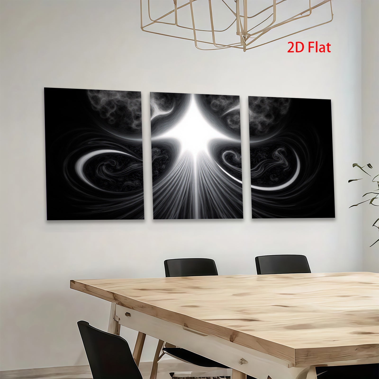 2D flat 1pc radiant cosmic burst abstract wall art for living room bedroom gallery wrapped canvas modern farmhouse decor trending now bestseller