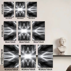 2D flat 1pc radiant cosmic burst energy abstract wall art for living room bedroom office modern farmhouse gallery wrapped canvas print decor statement piece trending now