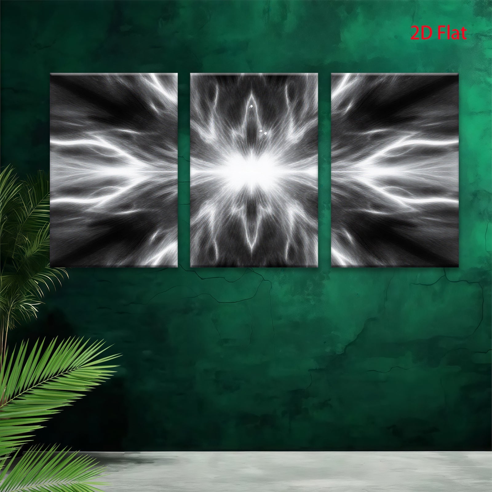 2D flat 1pc radiant cosmic burst energy abstract wall art for living room bedroom office modern farmhouse gallery wrapped canvas print decor statement piece trending now