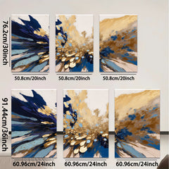 2D flat 1pc radiant gold bloom abstract wall art modern farmhouse dining room bedroom living room decor gallery wrapped canvas prints ready to hang large size
