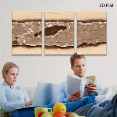 2D flat 1pc rustic woodgrain texture abstract canvas wall art for living room bedroom farmhouse decor modern minimalist gallery wrapped prints