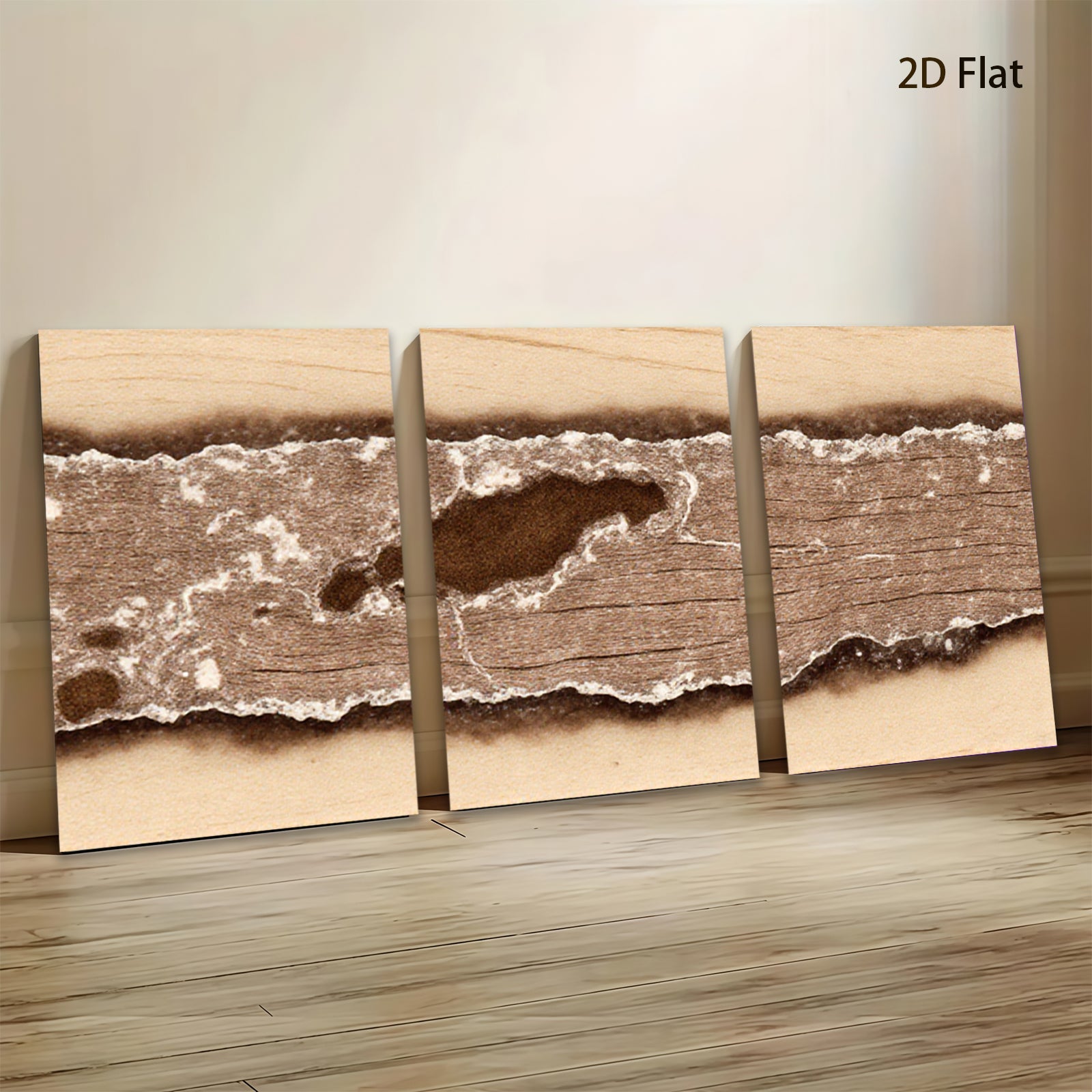 2D flat 1pc rustic woodgrain texture abstract canvas wall art for living room bedroom farmhouse decor modern minimalist gallery wrapped prints