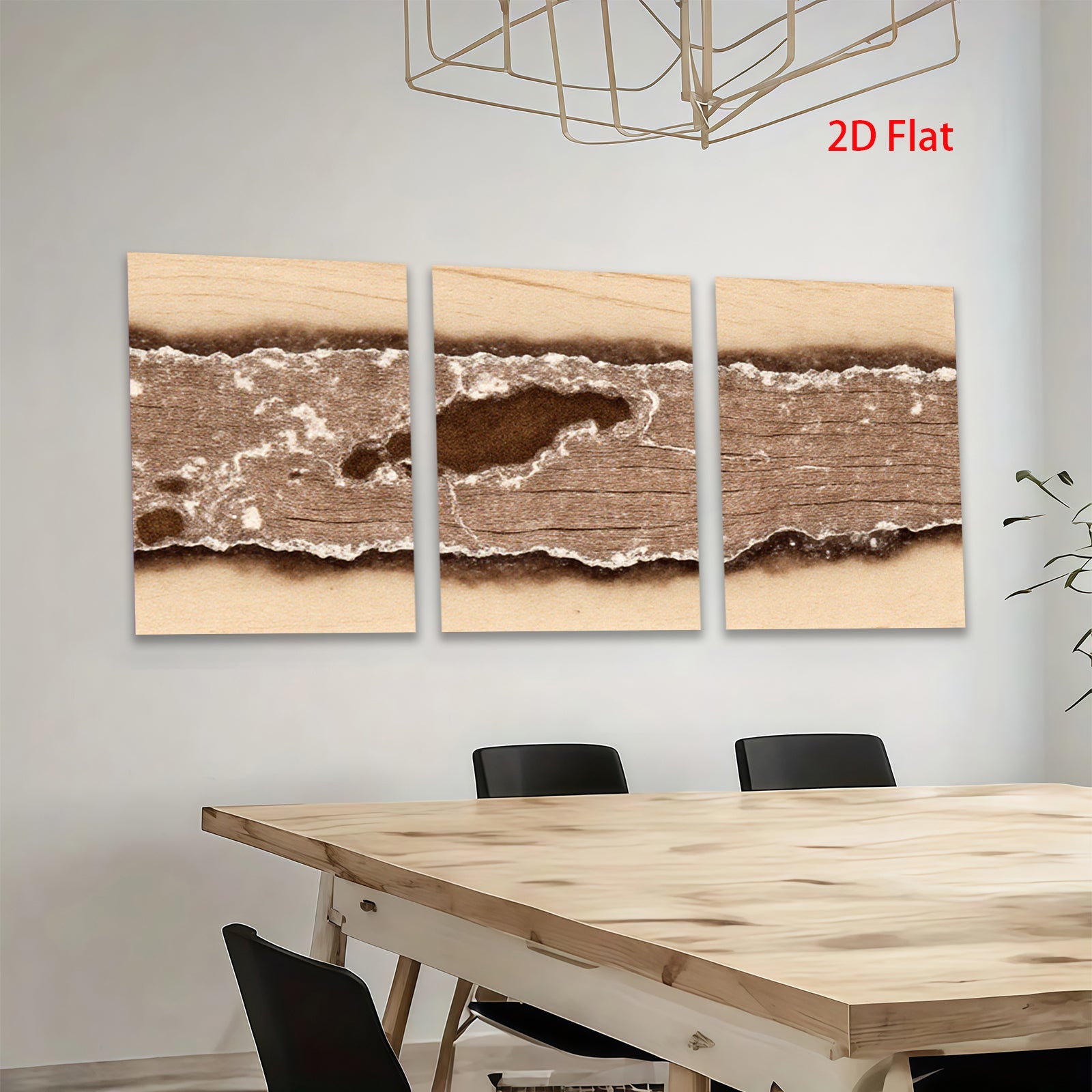 2D flat 1pc rustic woodgrain texture abstract canvas wall art for living room bedroom farmhouse decor modern minimalist gallery wrapped prints