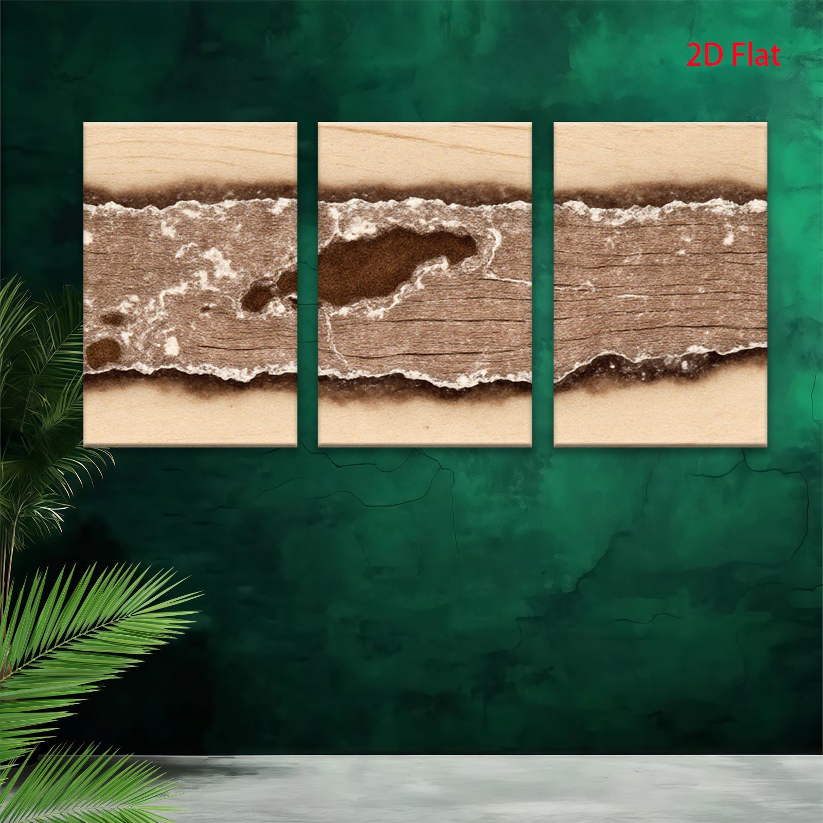2D flat 1pc rustic woodgrain texture abstract canvas wall art for living room bedroom farmhouse decor modern minimalist gallery wrapped prints