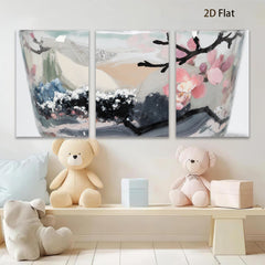 2D flat 1pc serene blossom landscape wall art for living room bedroom home decor farmhouse style canvas prints modern abstract paintings