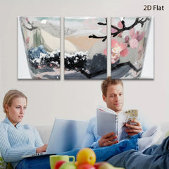 2D flat 1pc serene blossom landscape wall art for living room bedroom home decor farmhouse style canvas prints modern abstract paintings