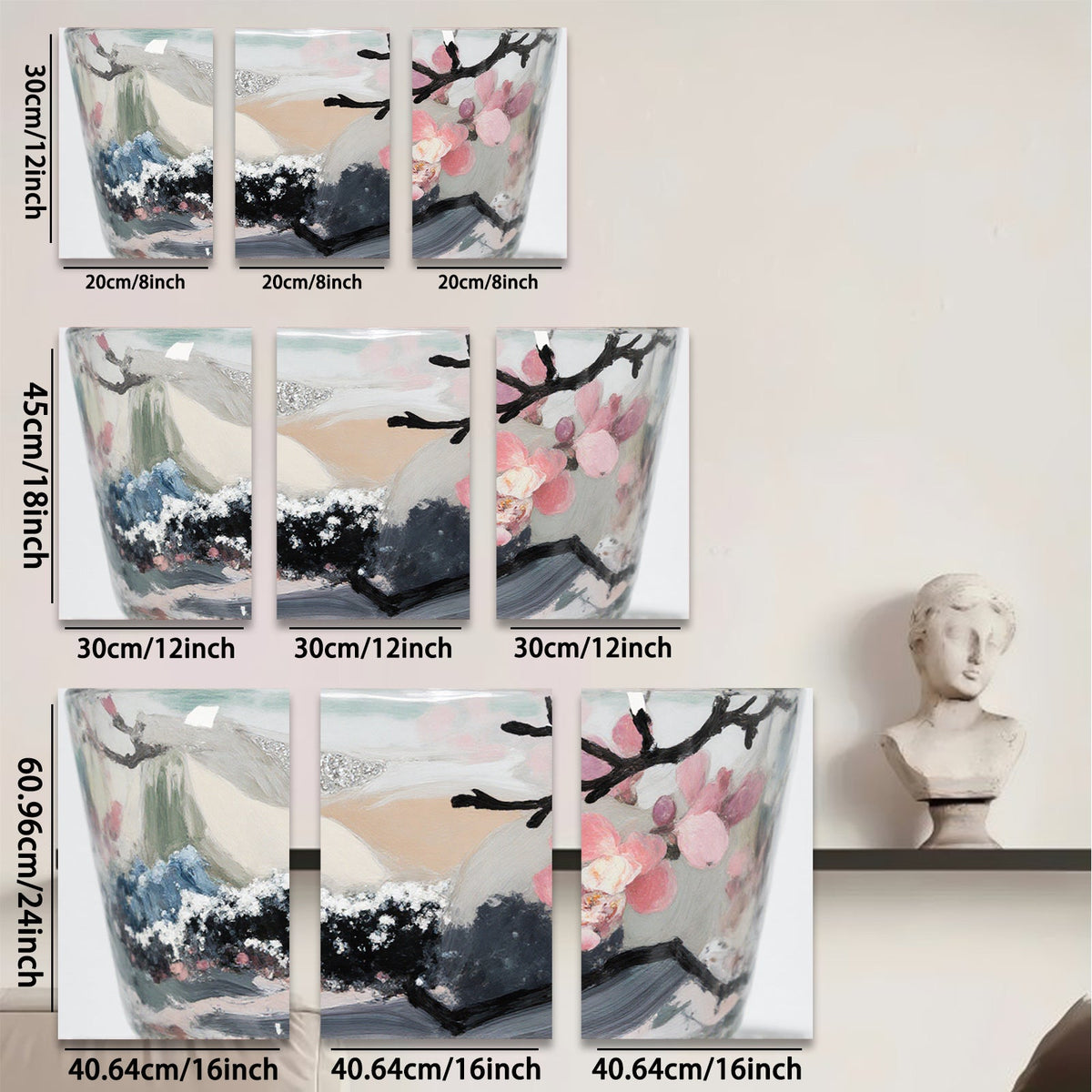 2D flat 1pc serene blossom landscape wall art for living room bedroom home decor farmhouse style canvas prints modern abstract paintings