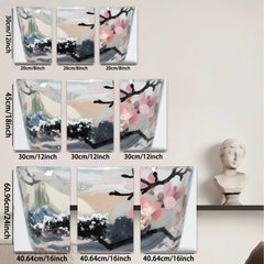 2D flat 1pc serene blossom landscape wall art for living room bedroom home decor farmhouse style canvas prints modern abstract paintings