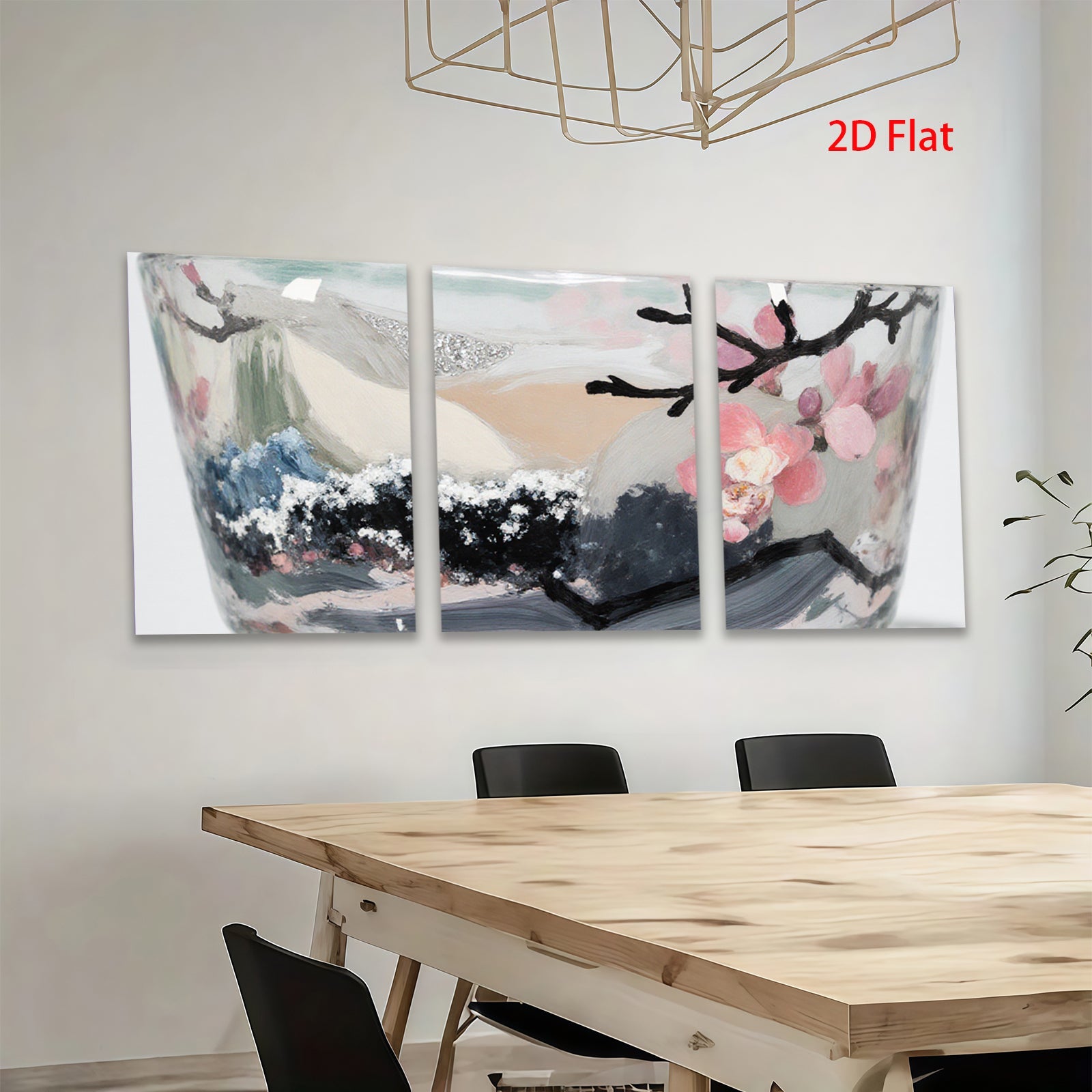 2D flat 1pc serene blossom landscape wall art for living room bedroom home decor farmhouse style canvas prints modern abstract paintings
