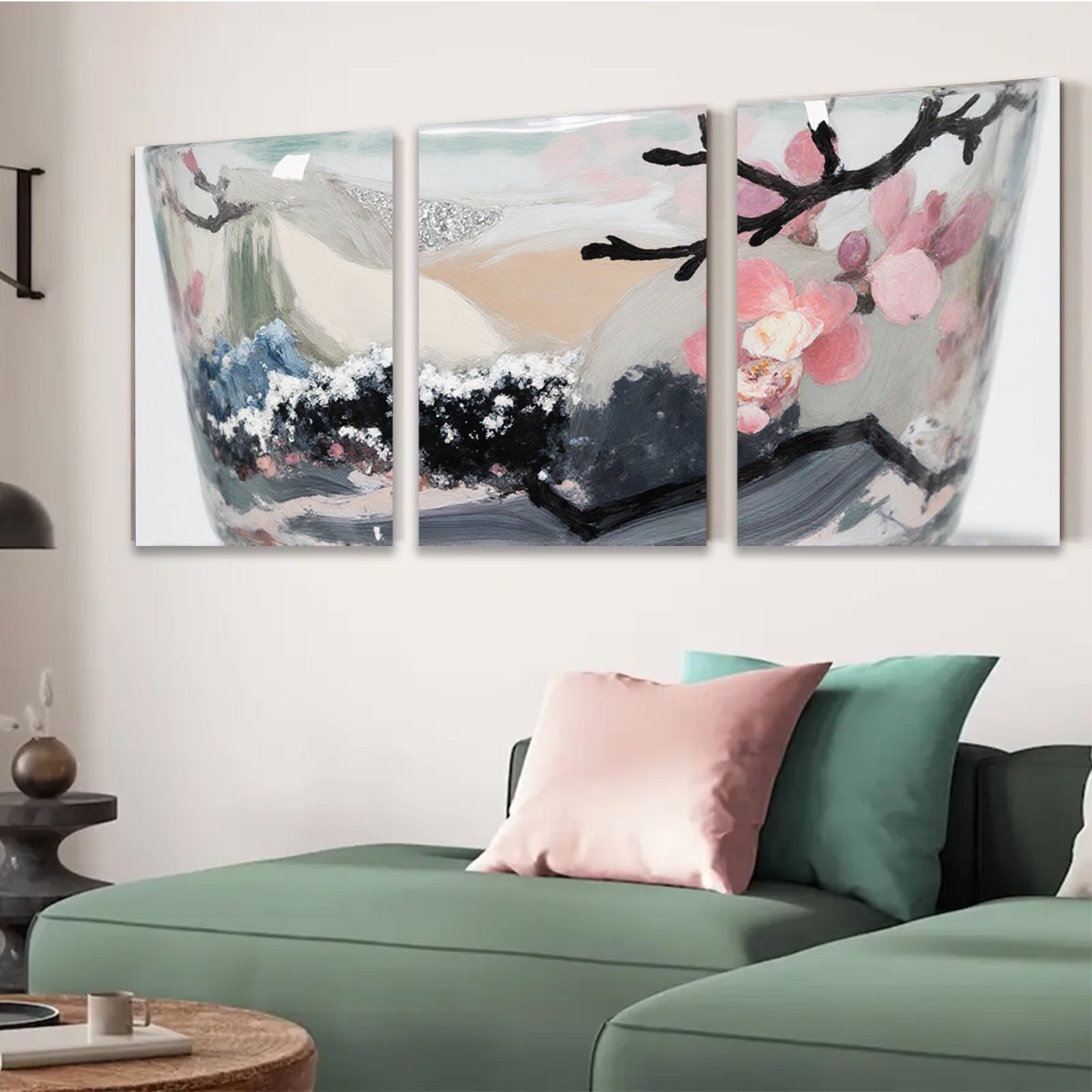 2D flat 1pc serene blossom landscape wall art for living room bedroom home decor farmhouse style canvas prints modern abstract paintings