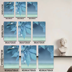 2D flat 1pc serene botanical leaf study adds tranquil nature vibes for living room bedroom office wall decor farmhouse aesthetic gallery wrapped canvas prints