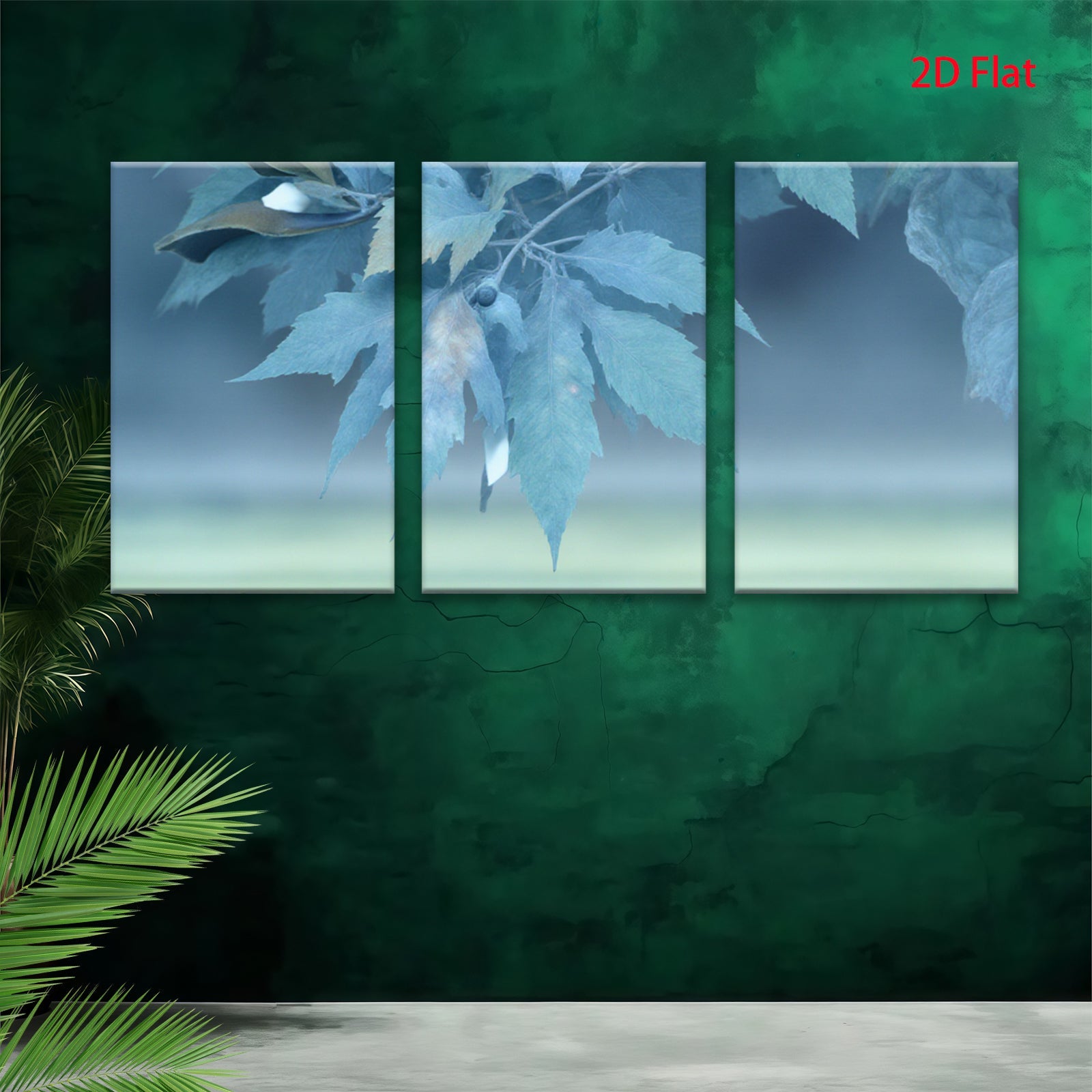 2D flat 1pc serene botanical leaf study adds tranquil nature vibes for living room bedroom office wall decor farmhouse aesthetic gallery wrapped canvas prints