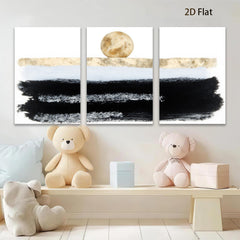 2D flat 1pc serene moonrise over coastal sands perfect for living room bedroom gallery wall farmhouse decor modern minimalist statement piece