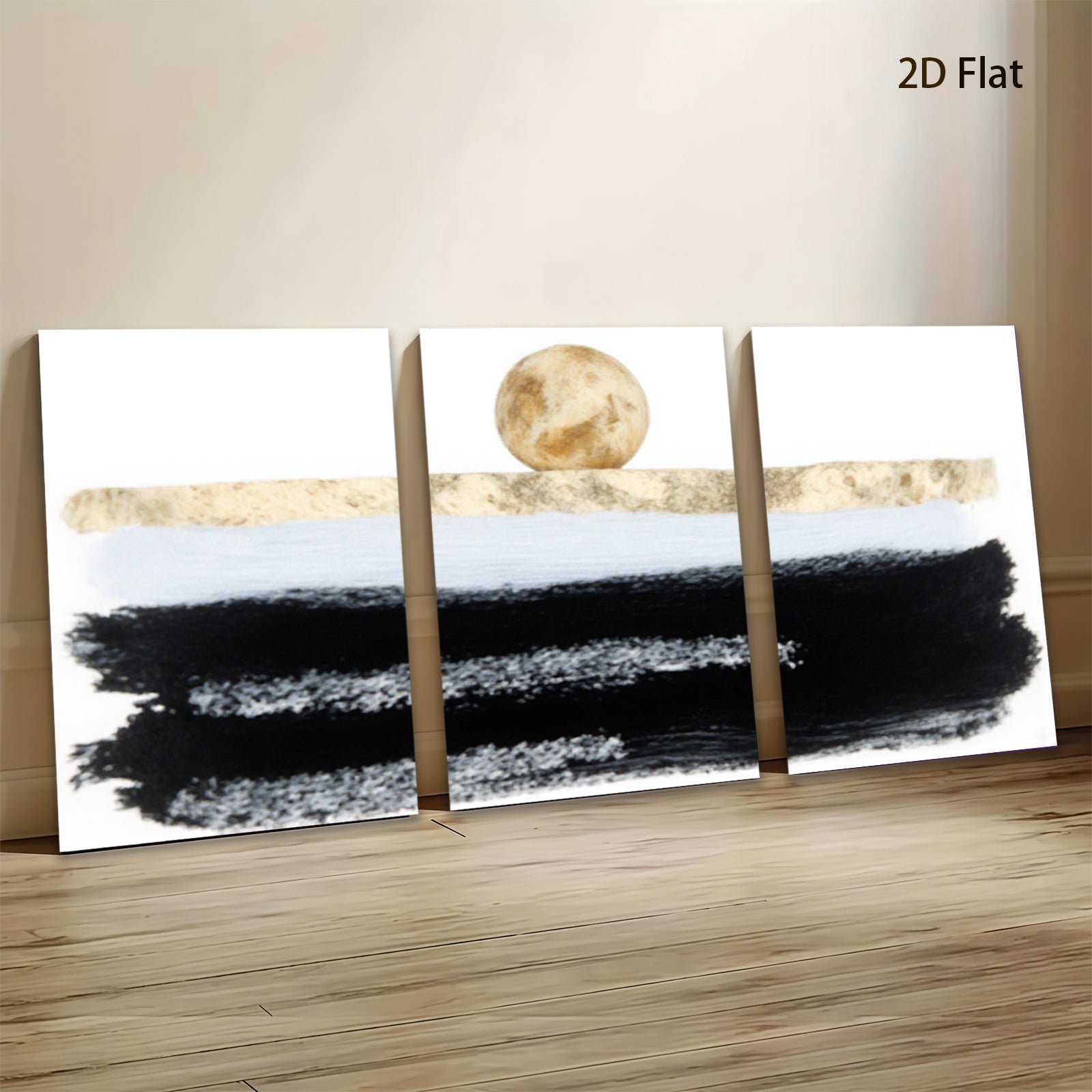 2D flat 1pc serene moonrise over coastal sands perfect for living room bedroom gallery wall farmhouse decor modern minimalist statement piece