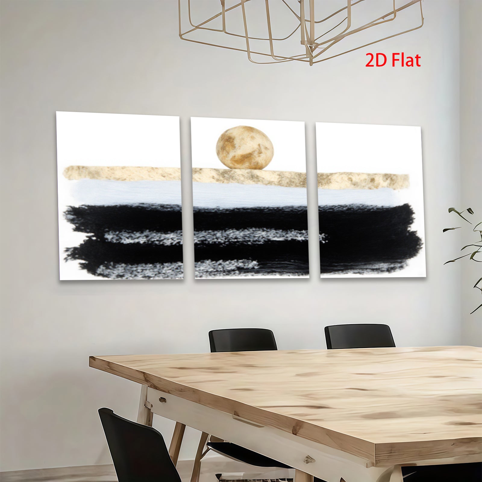 2D flat 1pc serene moonrise over coastal sands perfect for living room bedroom gallery wall farmhouse decor modern minimalist statement piece