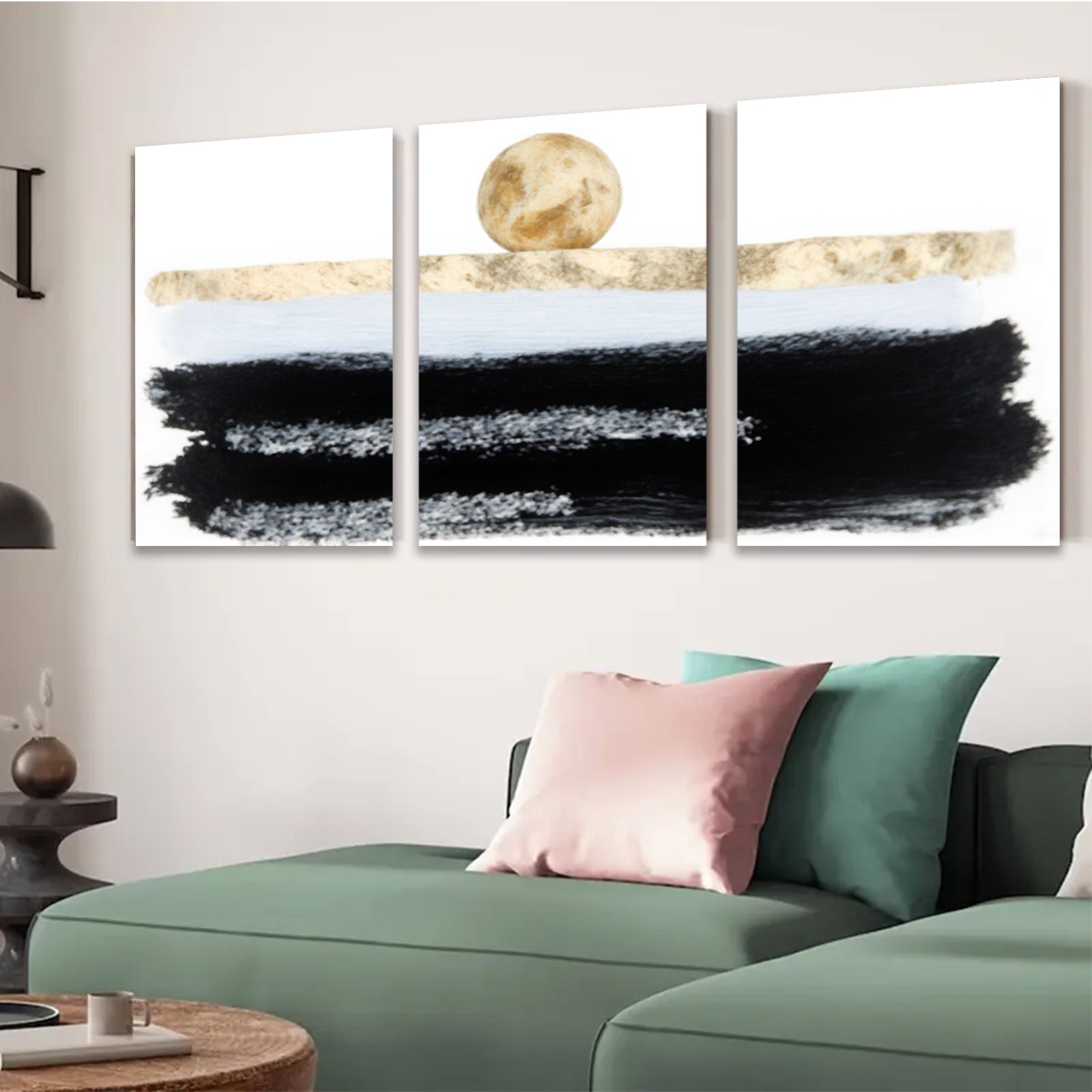 2D flat 1pc serene moonrise over coastal sands perfect for living room bedroom gallery wall farmhouse decor modern minimalist statement piece