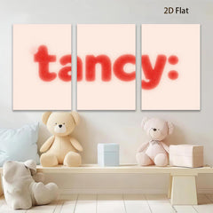 2D flat 1pc simple red word art canvas print modern minimalist typography wall decor living room bedroom office gallery wrapped farmhouse style inspirational cool teen room