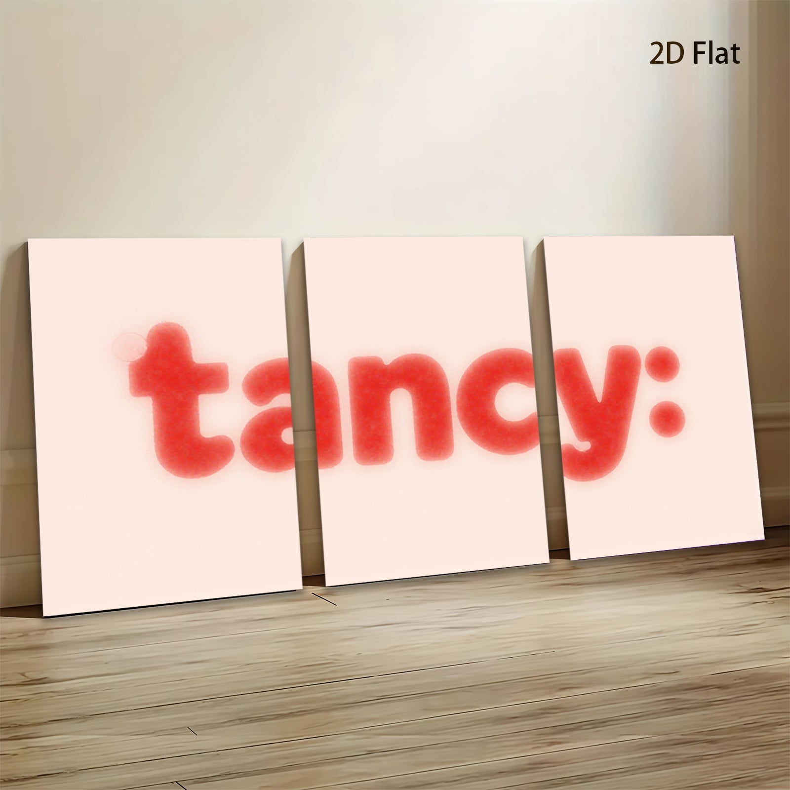 2D flat 1pc simple red word art canvas print modern minimalist typography wall decor living room bedroom office gallery wrapped farmhouse style inspirational cool teen room