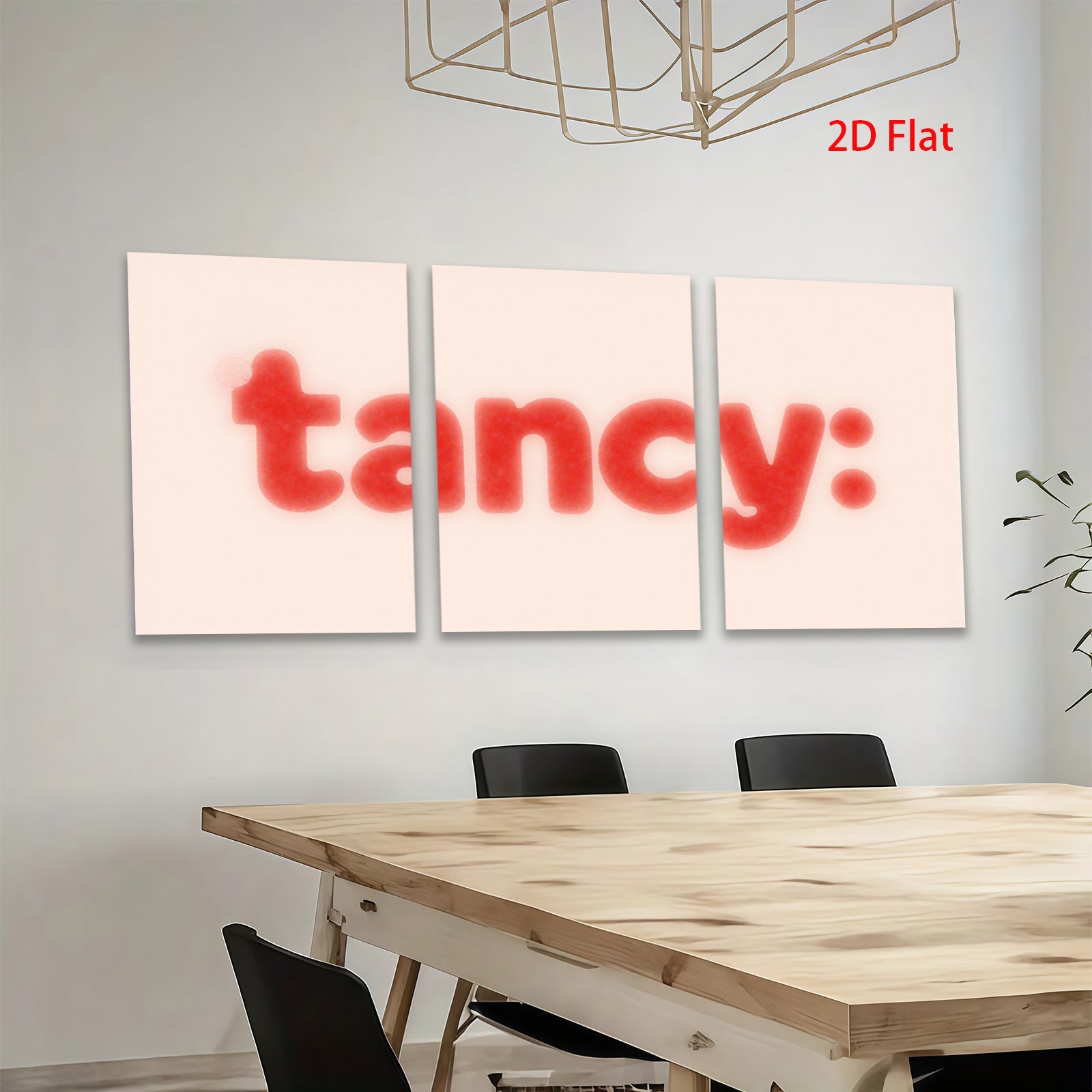 2D flat 1pc simple red word art canvas print modern minimalist typography wall decor living room bedroom office gallery wrapped farmhouse style inspirational cool teen room