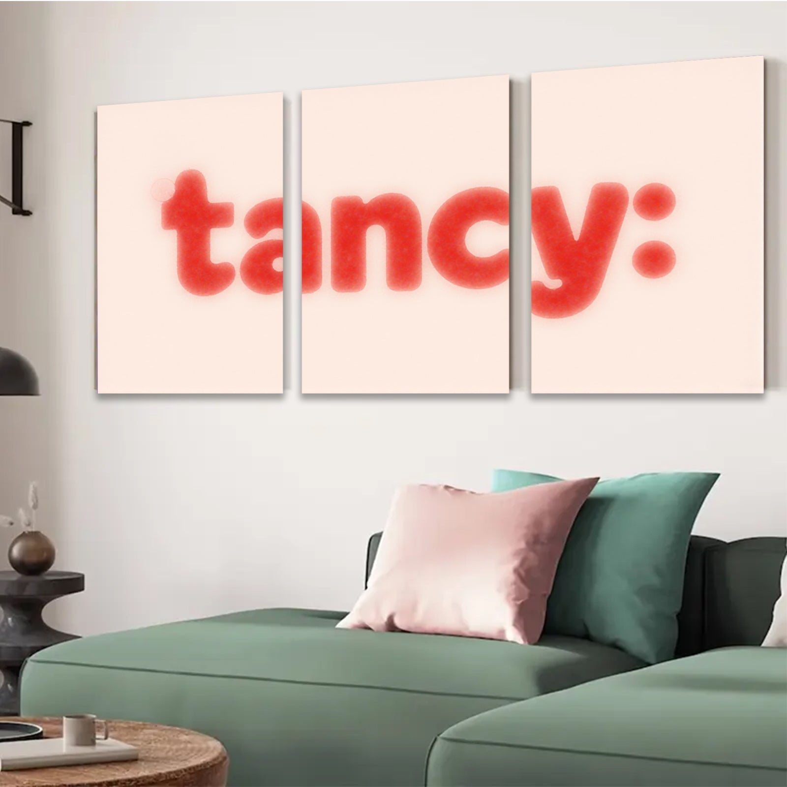 2D flat 1pc simple red word art canvas print modern minimalist typography wall decor living room bedroom office gallery wrapped farmhouse style inspirational cool teen room