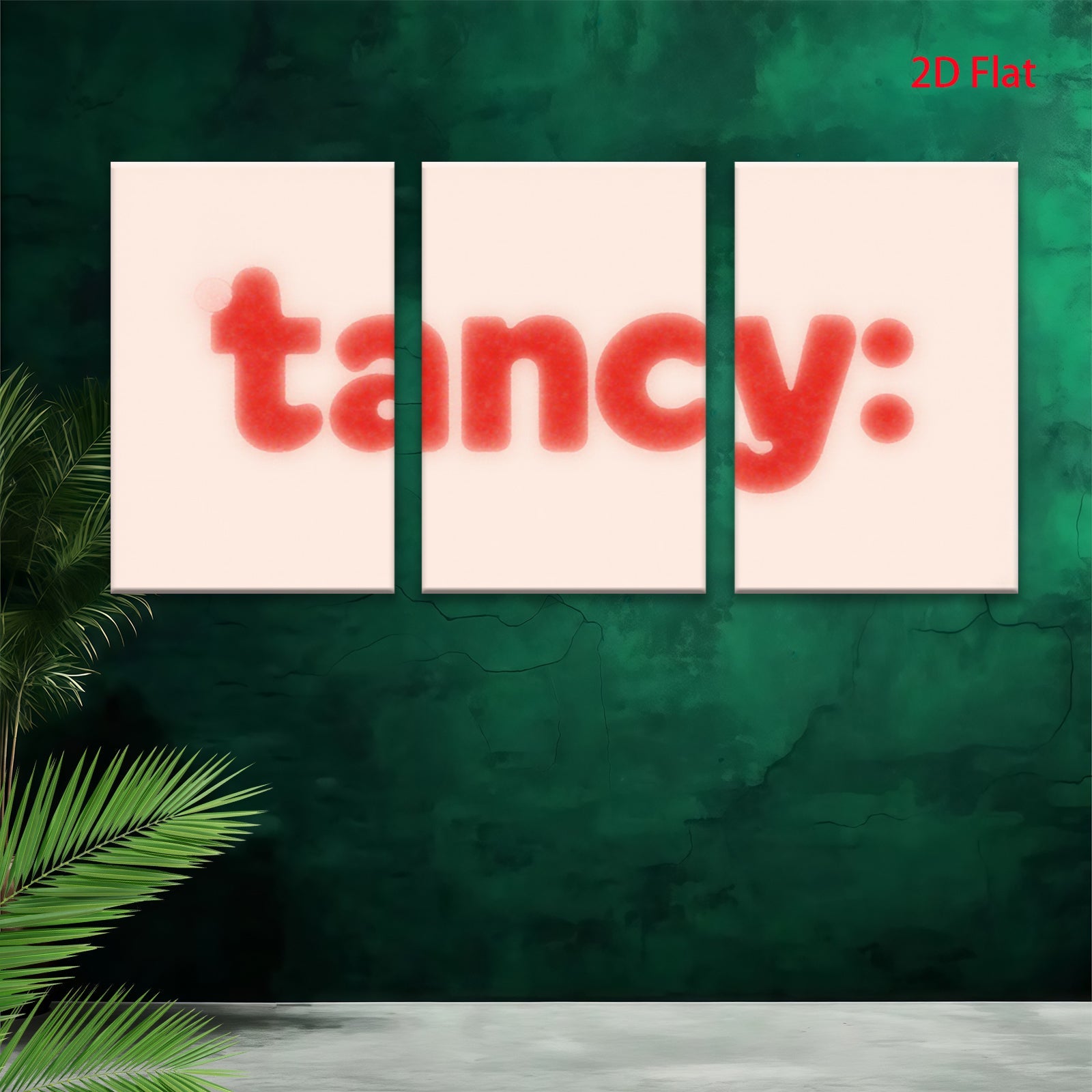 2D flat 1pc simple red word art canvas print modern minimalist typography wall decor living room bedroom office gallery wrapped farmhouse style inspirational cool teen room