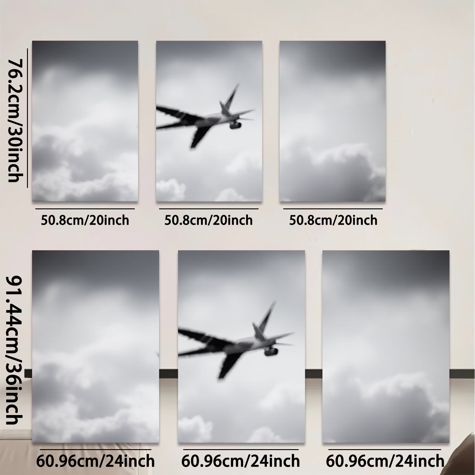 2D flat 1pc soaring bird silhouette against cloudy sky modern farmhouse wall decor living room bedroom gallery wrapped canvas print minimalist art cozy home vibes