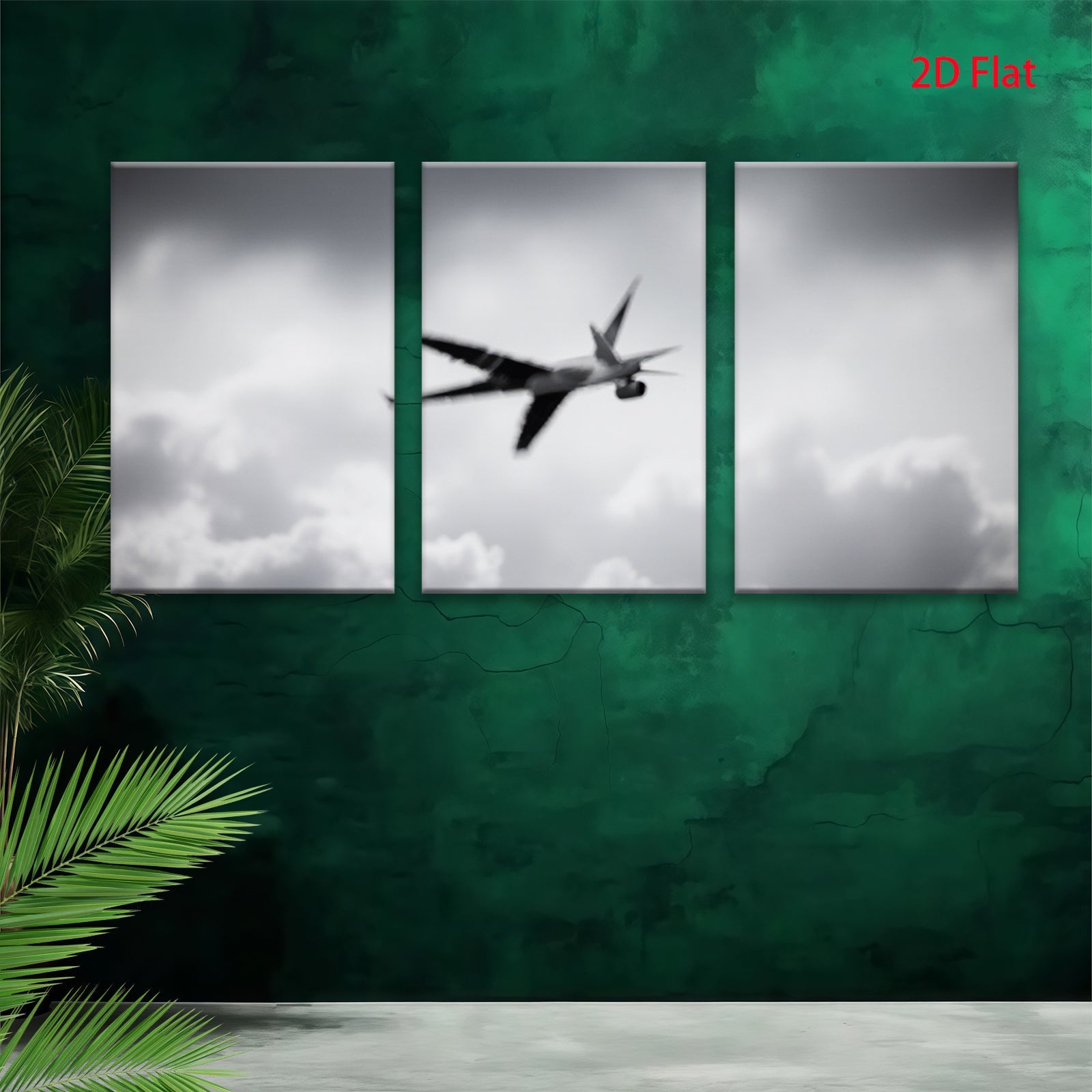 2D flat 1pc soaring bird silhouette against cloudy sky modern farmhouse wall decor living room bedroom gallery wrapped canvas print minimalist art cozy home vibes
