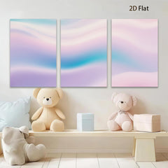 2D flat 1pc soft pastel abstract swirls canvas wall art modern farmhouse living room bedroom decor gallery wrapped ready to hang large size