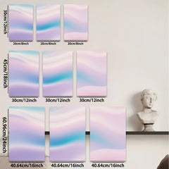 2D flat 1pc soft pastel abstract swirls canvas wall art modern farmhouse living room bedroom decor gallery wrapped ready to hang large size