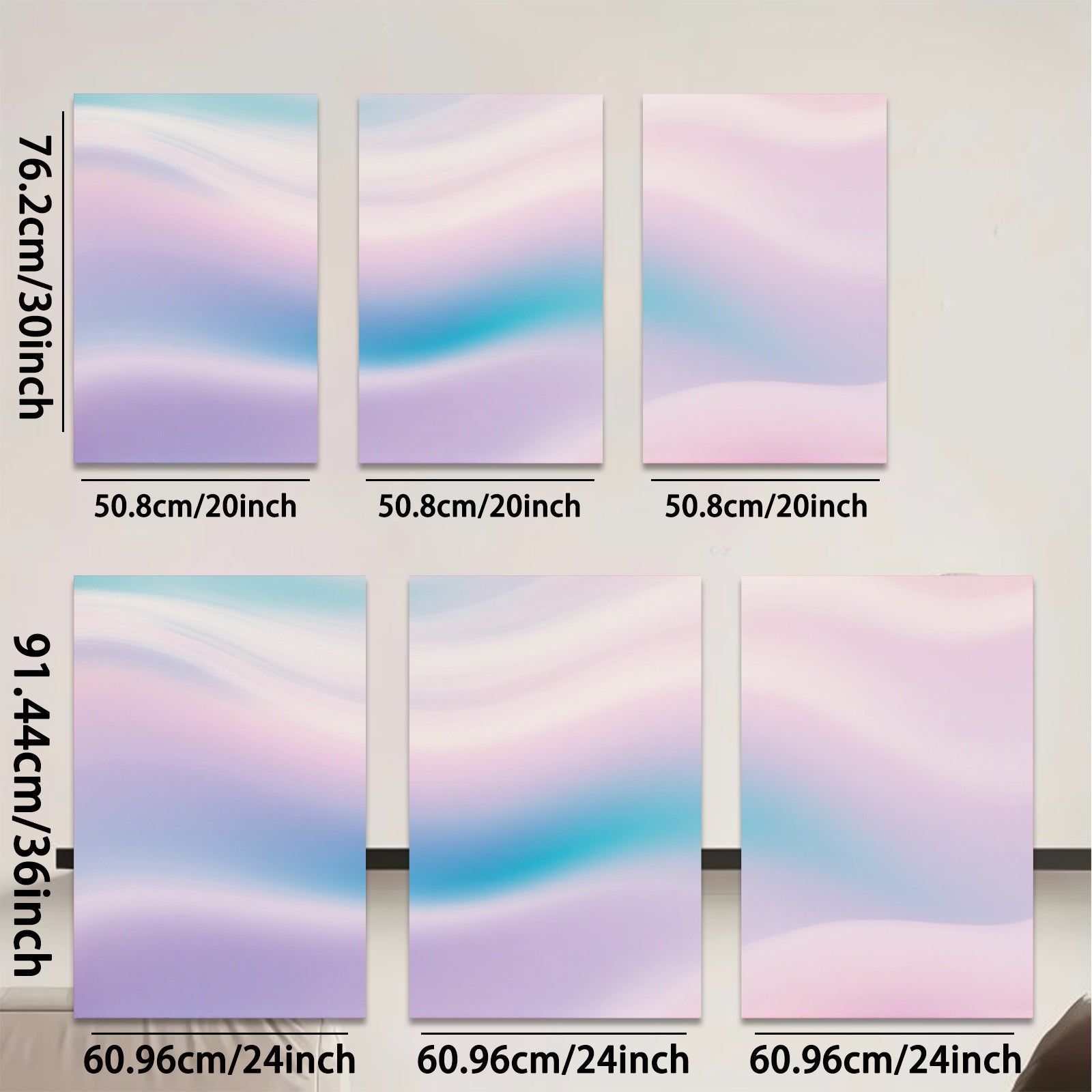 2D flat 1pc soft pastel abstract swirls canvas wall art modern farmhouse living room bedroom decor gallery wrapped ready to hang large size