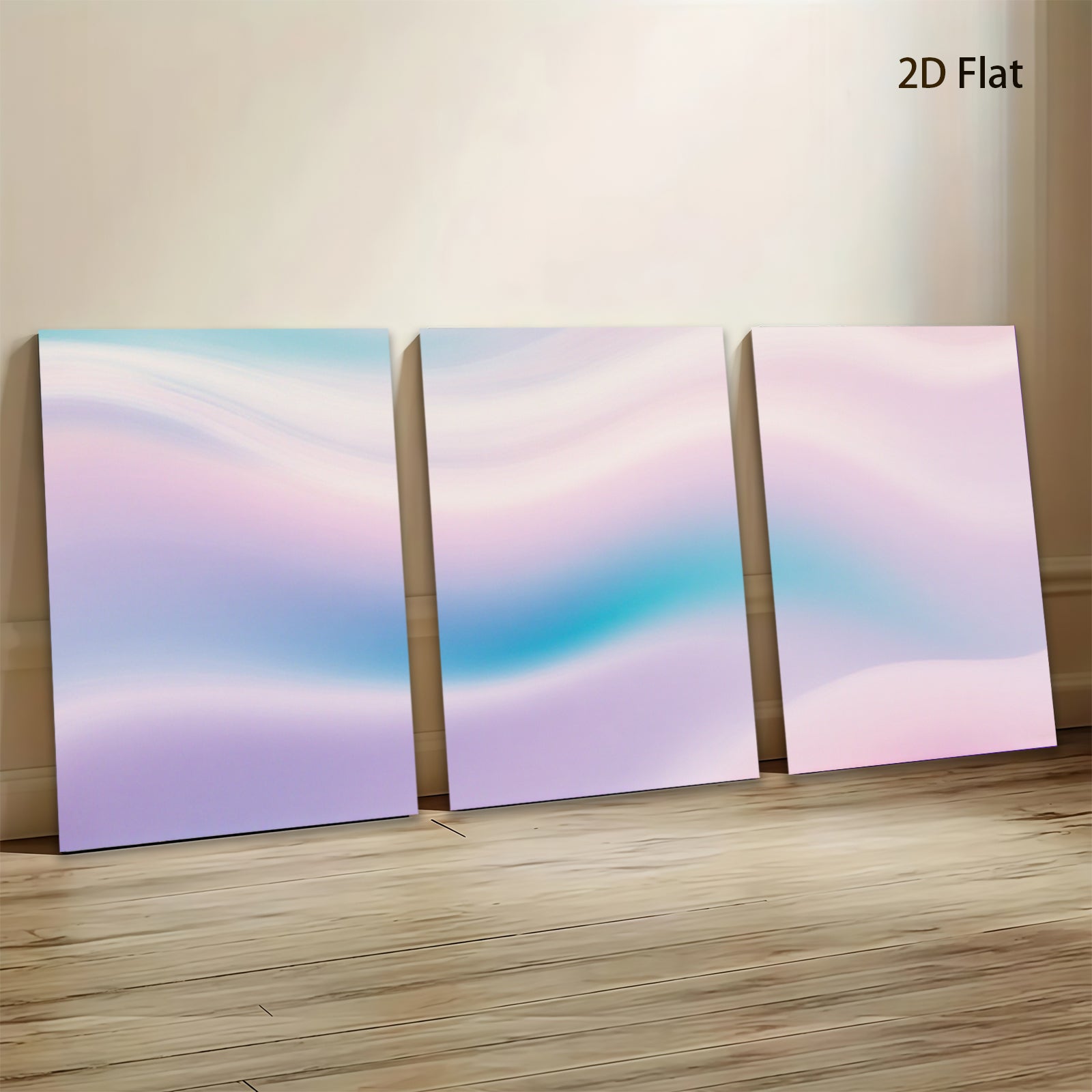 2D flat 1pc soft pastel abstract swirls canvas wall art modern farmhouse living room bedroom decor gallery wrapped ready to hang large size