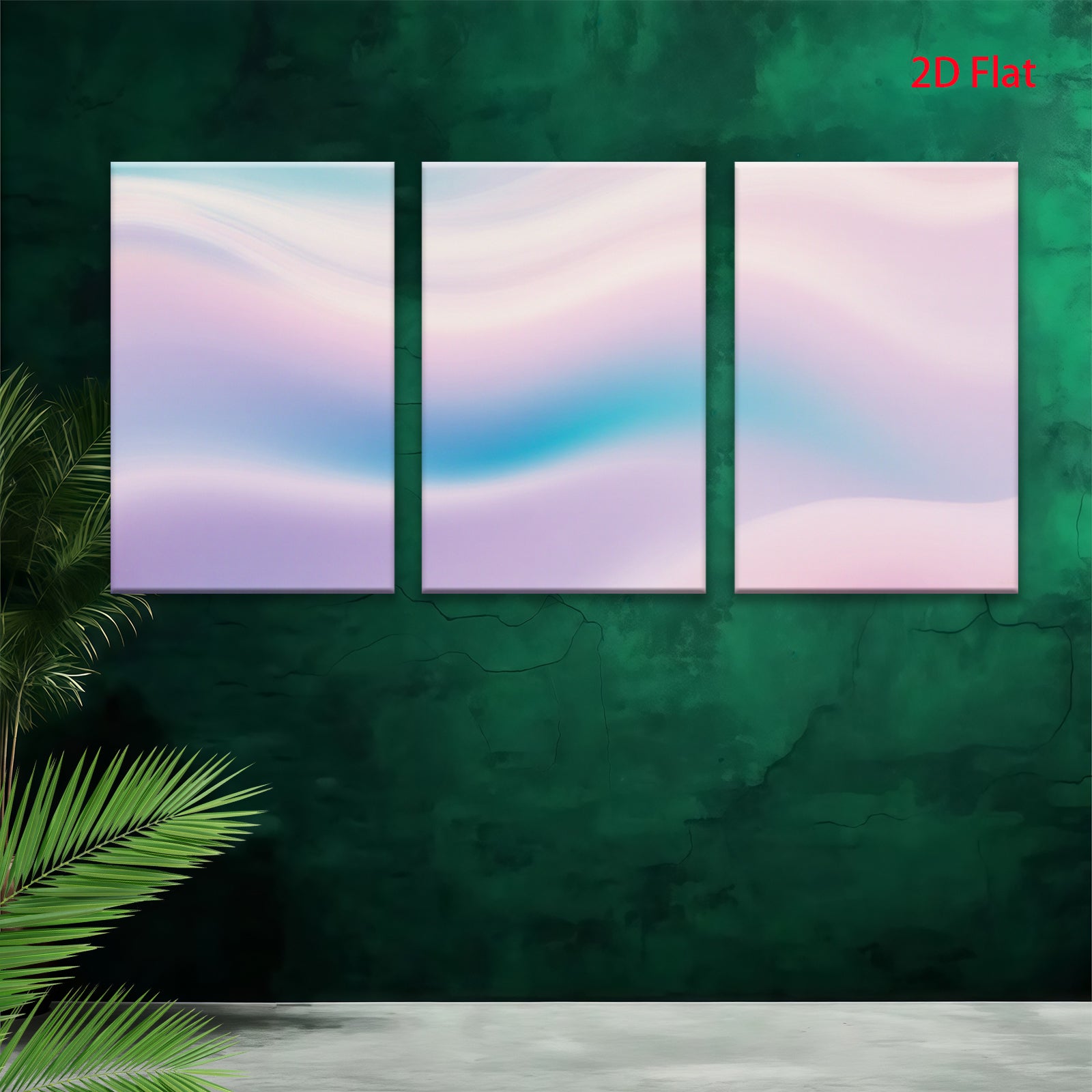 2D flat 1pc soft pastel abstract swirls canvas wall art modern farmhouse living room bedroom decor gallery wrapped ready to hang large size