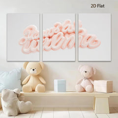 2D flat 1pc soft pink swirls abstract wall art bedroom living room modern farmhouse gallery wrapped canvas prints cozy home decor