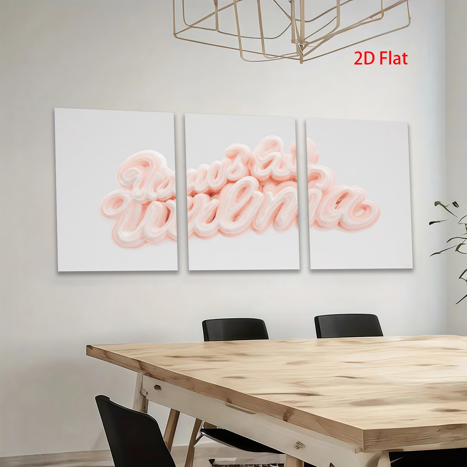 2D flat 1pc soft pink swirls abstract wall art bedroom living room modern farmhouse gallery wrapped canvas prints cozy home decor