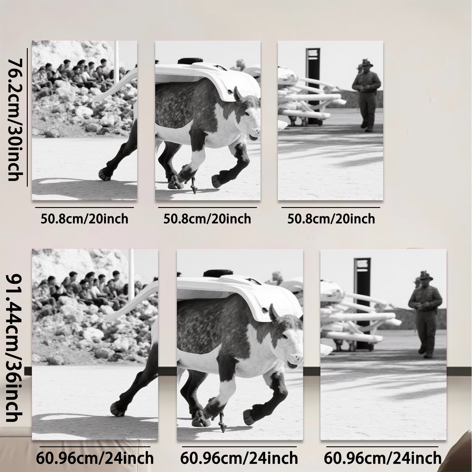 2D flat 1pc spirited horse jumps obstacle country charm farmhouse wall decor living room bedroom gallery wrapped canvas print modern art