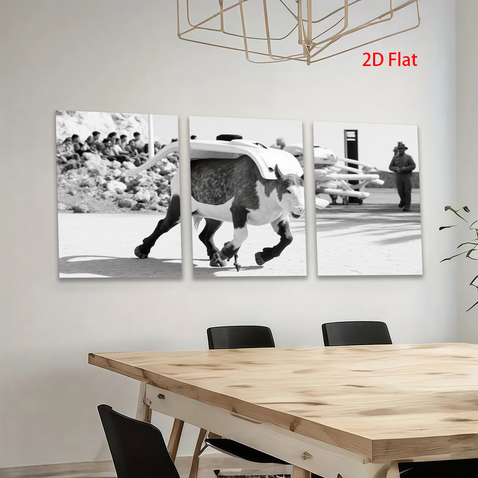 2D flat 1pc spirited horse jumps obstacle country charm farmhouse wall decor living room bedroom gallery wrapped canvas print modern art