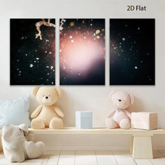 2D flat 1pc starts Abstract Night Sky Cosmic Dust Painting Modern Wall Art Decor Living Room Bedroom Home Office Gallery Wrapped Canvas Prints Ready to Hang Farmhouse Style