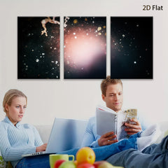 2D flat 1pc starts Abstract Night Sky Cosmic Dust Painting Modern Wall Art Decor Living Room Bedroom Home Office Gallery Wrapped Canvas Prints Ready to Hang Farmhouse Style
