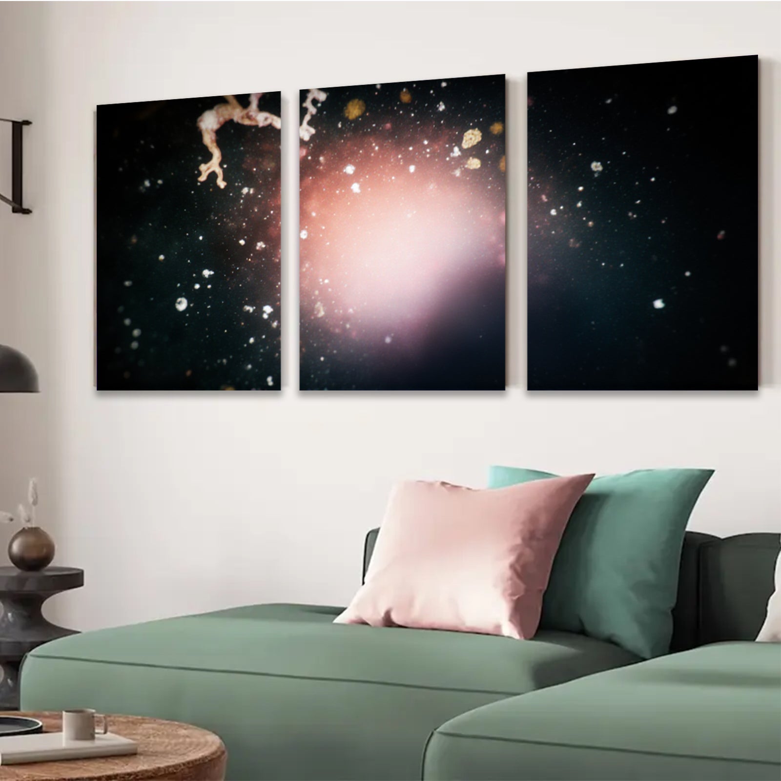 2D flat 1pc starts Abstract Night Sky Cosmic Dust Painting Modern Wall Art Decor Living Room Bedroom Home Office Gallery Wrapped Canvas Prints Ready to Hang Farmhouse Style