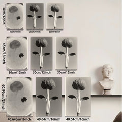 2D flat 1pc starts Botanical Study Seedling Growth Minimalist Wall Art Farmhouse Decor Living Room Bedroom Gallery Wrapped Canvas Prints Modern Aesthetic