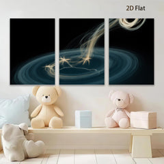 2D flat 1pc starts Cosmic swirl energy abstract wall art decor for living room bedroom office modern farmhouse gallery wrapped canvas prints