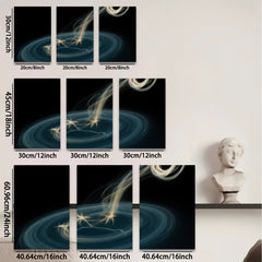 2D flat 1pc starts Cosmic swirl energy abstract wall art decor for living room bedroom office modern farmhouse gallery wrapped canvas prints