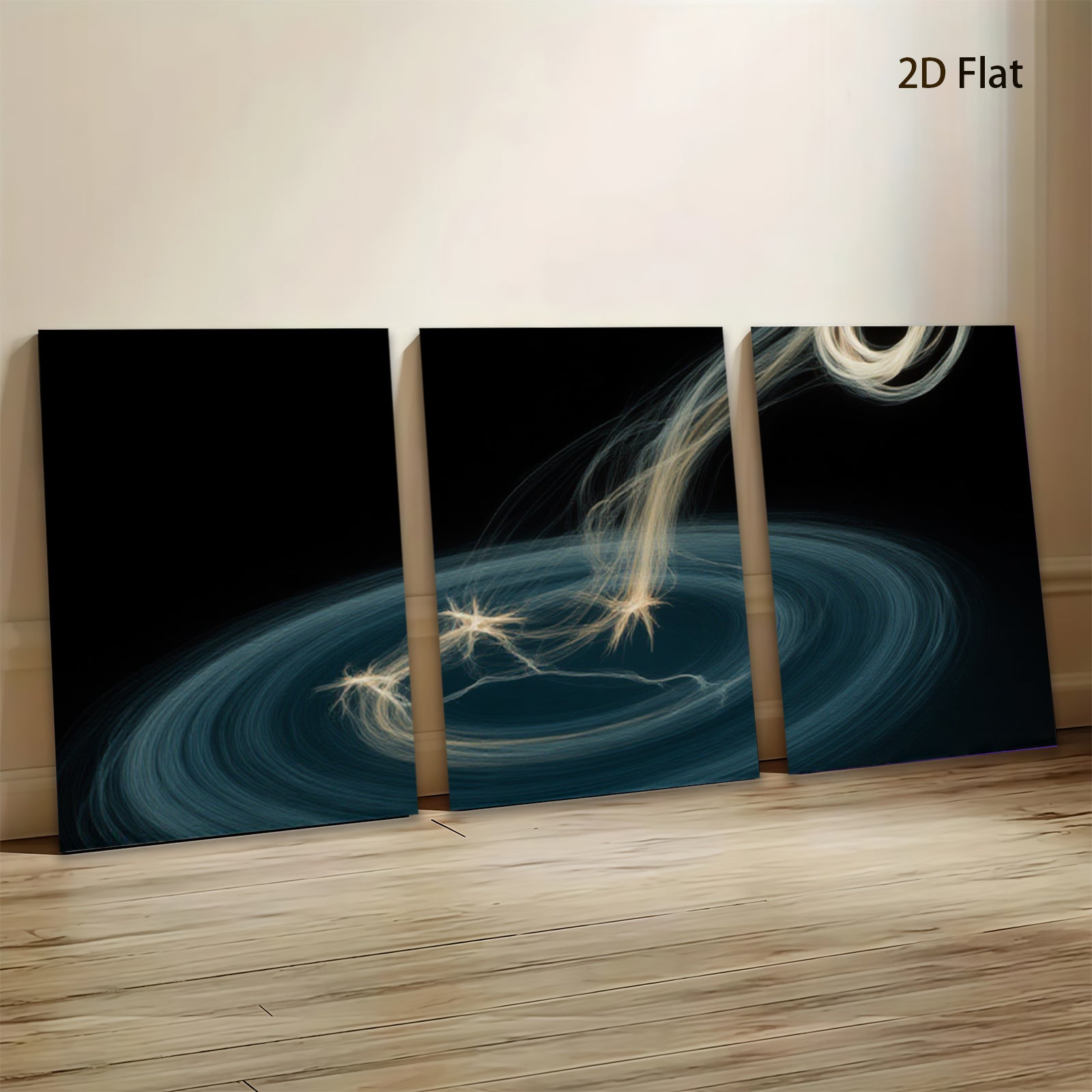 2D flat 1pc starts Cosmic swirl energy abstract wall art decor for living room bedroom office modern farmhouse gallery wrapped canvas prints