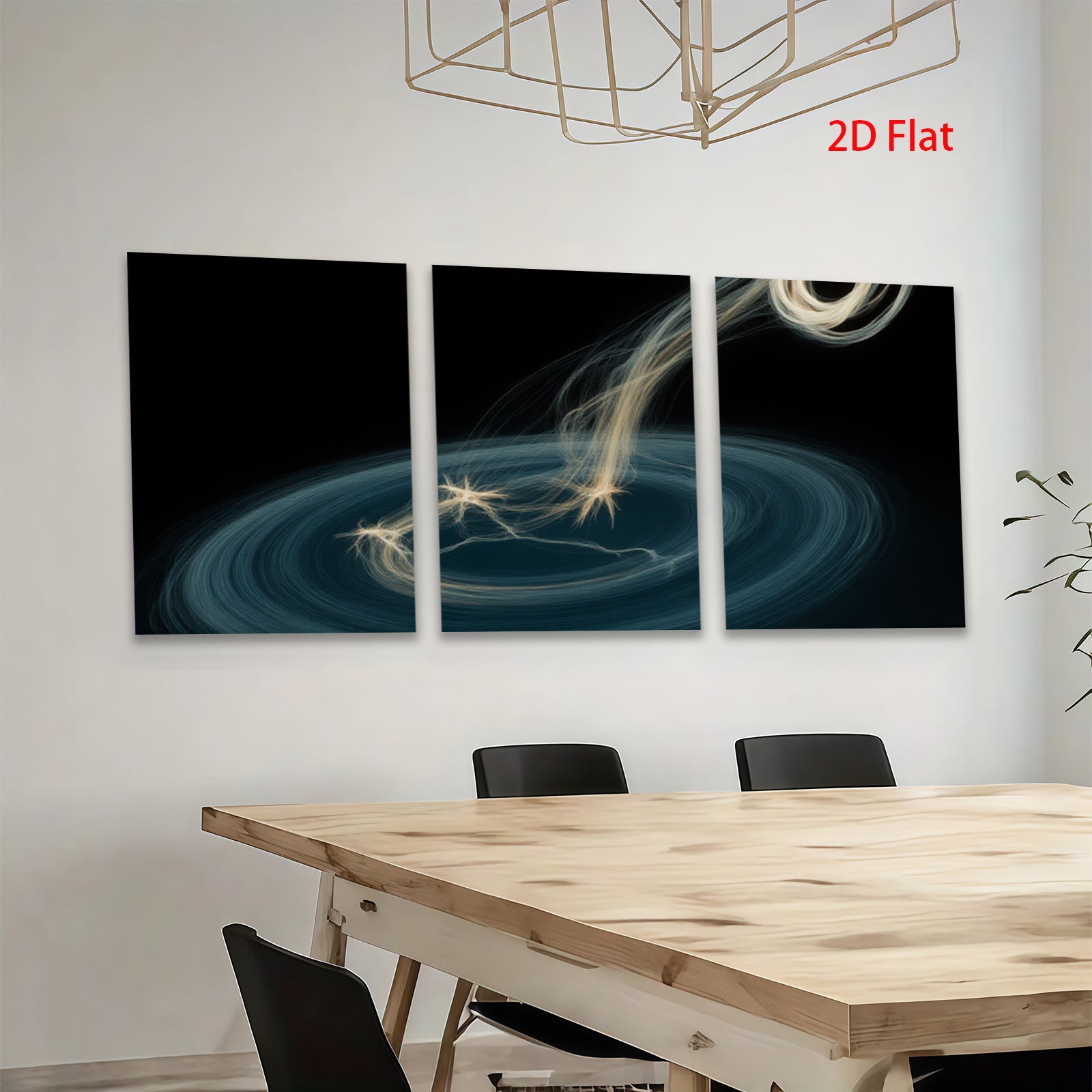 2D flat 1pc starts Cosmic swirl energy abstract wall art decor for living room bedroom office modern farmhouse gallery wrapped canvas prints